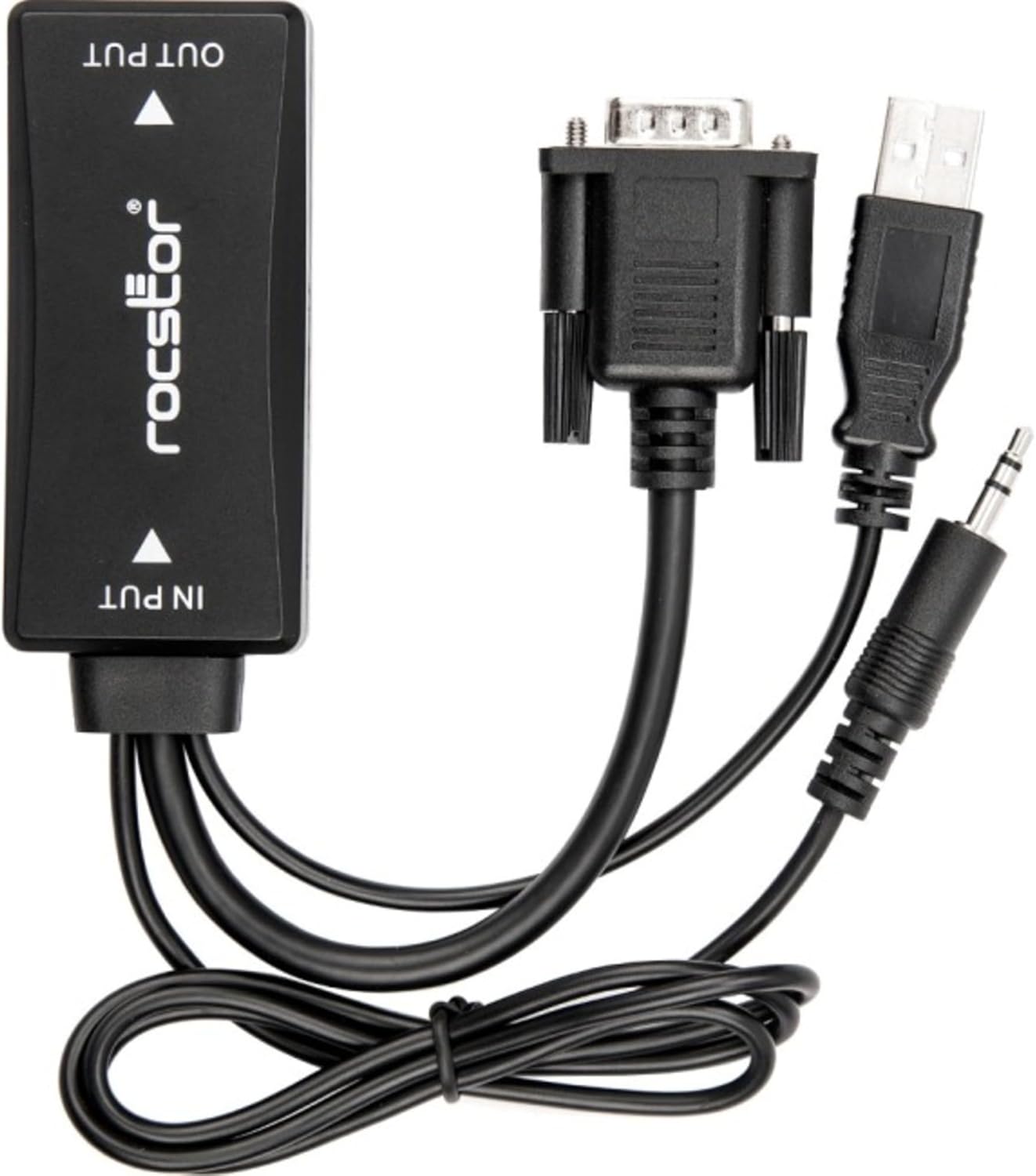 Rocstor VGA to HDMI M/F ADAP W/USB Audio & PWR