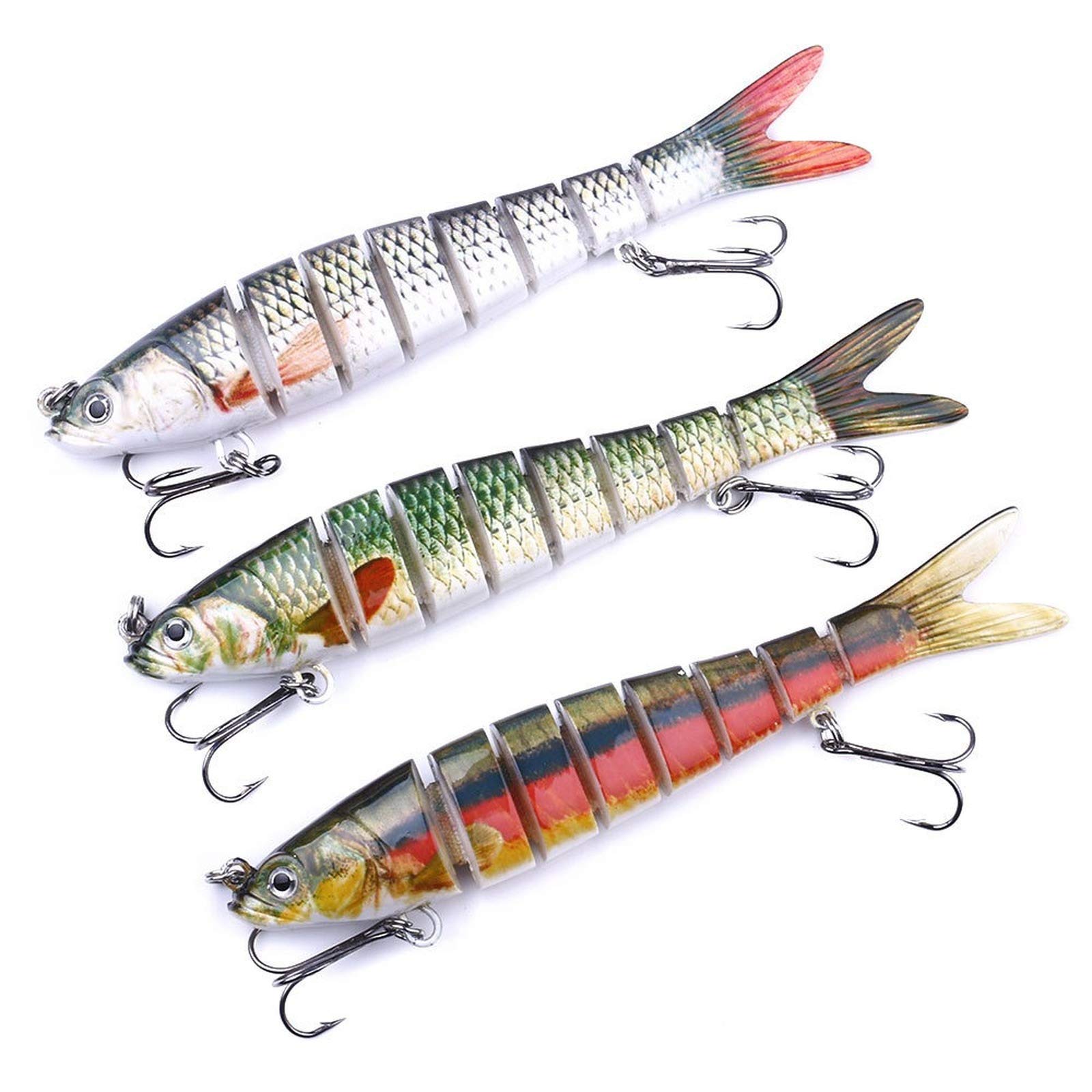 3 PCS Bionic Swimming Fishing Lure Multi Jointed - 5.4