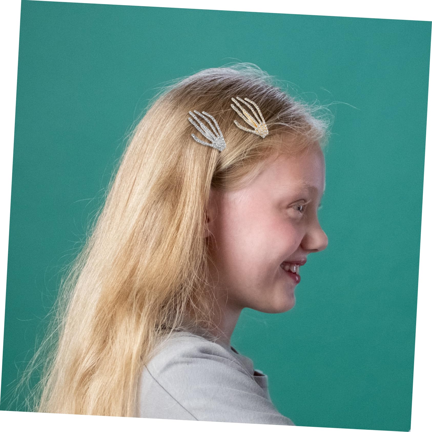 Baluue 40stücke Halloween Haarschmuck Mit -hand Haarnadeln Silberne Und Goldene Duckbill-haarspangen Für Partys Und Festliche Anlässe Mit Funkelnden Strasssteinen