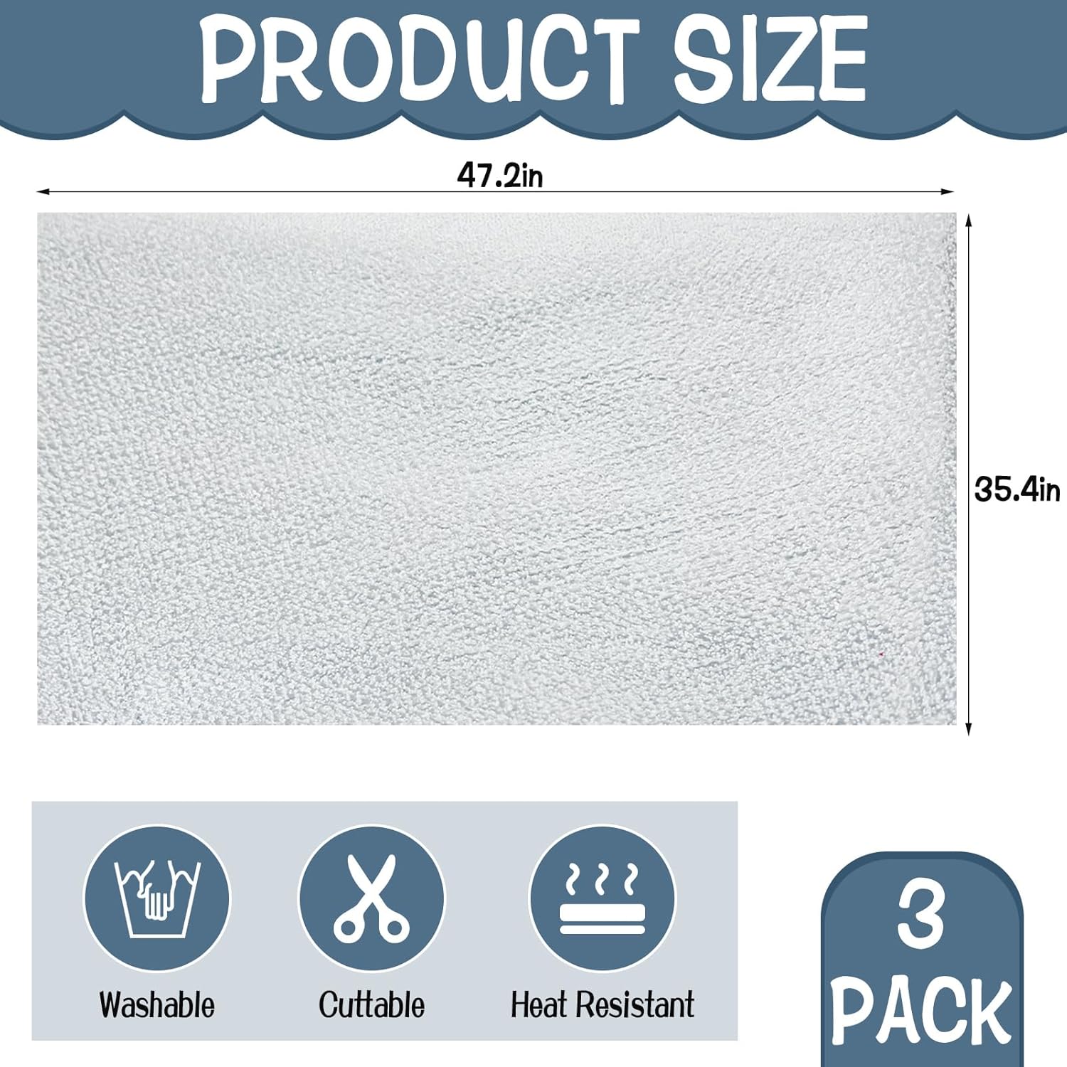 HFYZZ 2 Pack Heat Resistant Batting for Potholders - 35x 47 Inch Soft Heat Reflective Fabric Insulating Thermal Lining Batting for Quilting Sewing Crafts Pot Holder