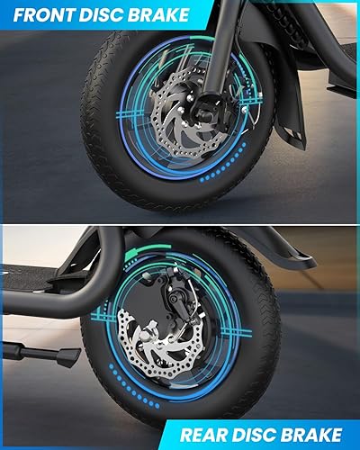 Miniatura 5 de Scooter eléctrico con asiento para adultos, 20 millas de largo alcance 450 W motor hasta 15.5 MPH pantalla LCD inteligente scooter eléctrico con