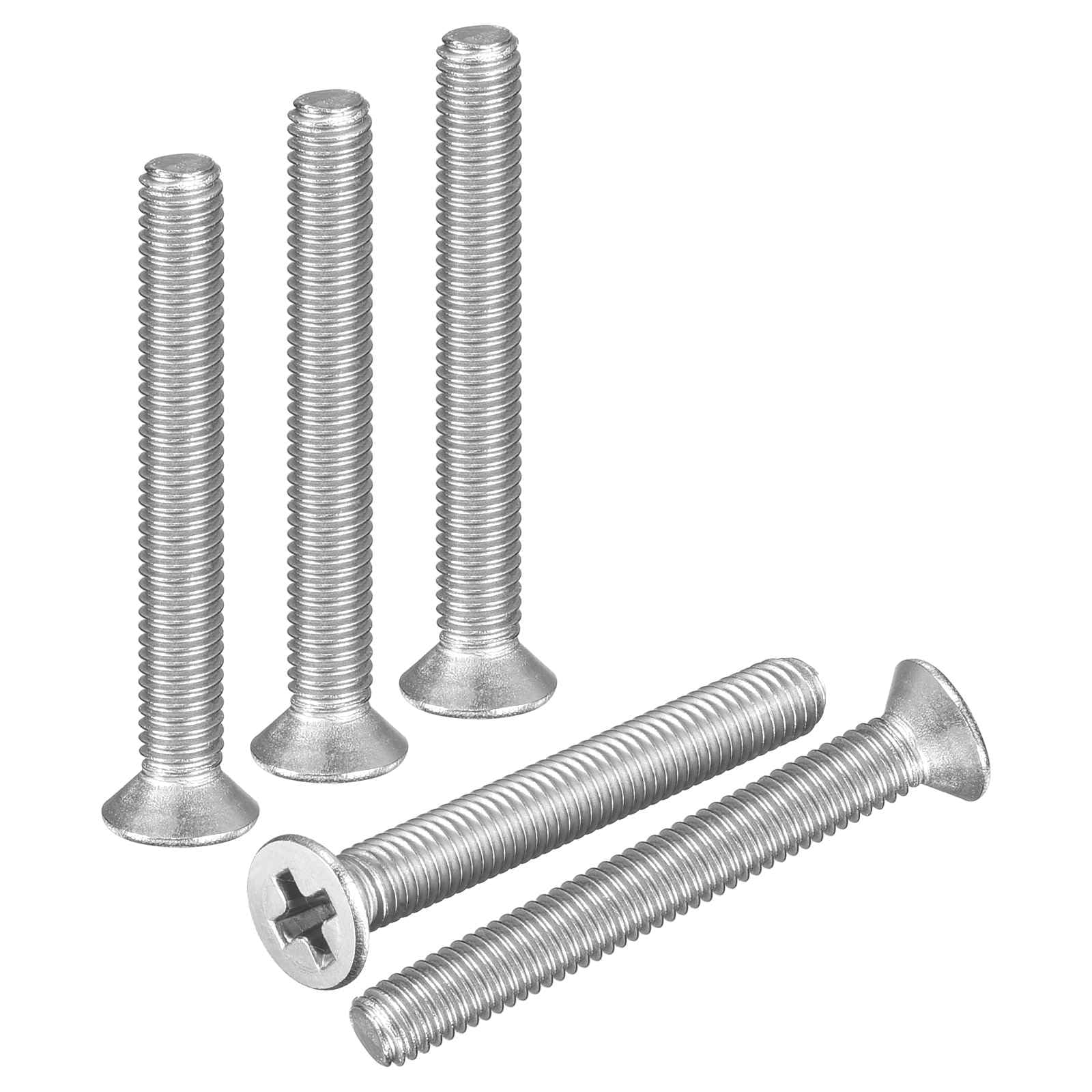 DTGN M3.5-0.6x25 Flat Head Machine Screws - 50pcs - Good for Furniture and Machinery - 304 Stainless Steel Phillips Countersunk Machine Screws Bolts - Silver โ image 1
