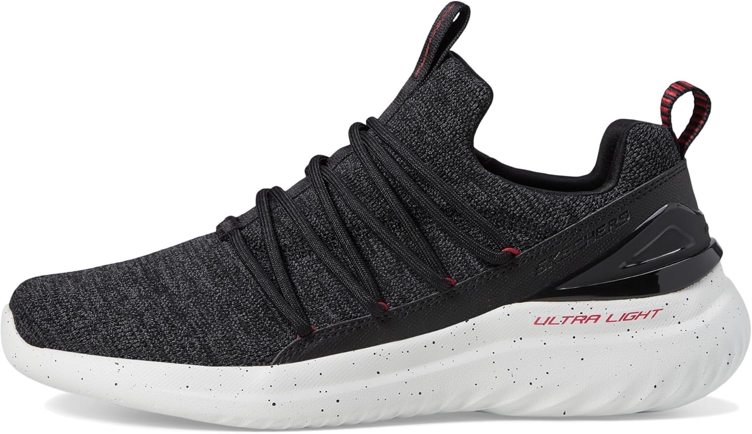 Skechers Men's Bounder 2.0 Future Currents Loafer, Black/Red, 13