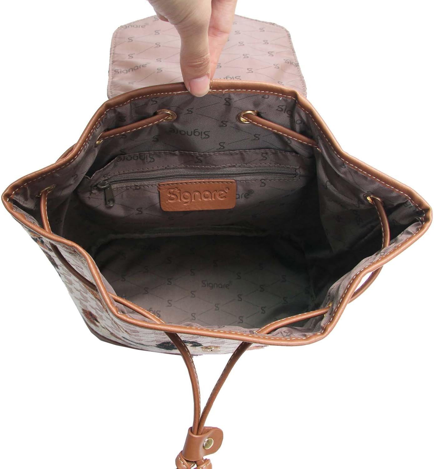 Signare Tapestry Fashion Backpack Rucksack for Women with Cavalier King Charles Spaniel Dog Design (RUCK-KGCS)