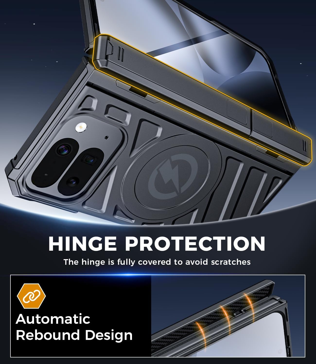 for Google Pixel 10 Pro Fold Case: Dual Kickstand Protective Phone Case for business [Compatible with MagSafe][Screen Protector] Rugged Hard 360° Full Body Cover for pixel 10 pro fold 5G 2025