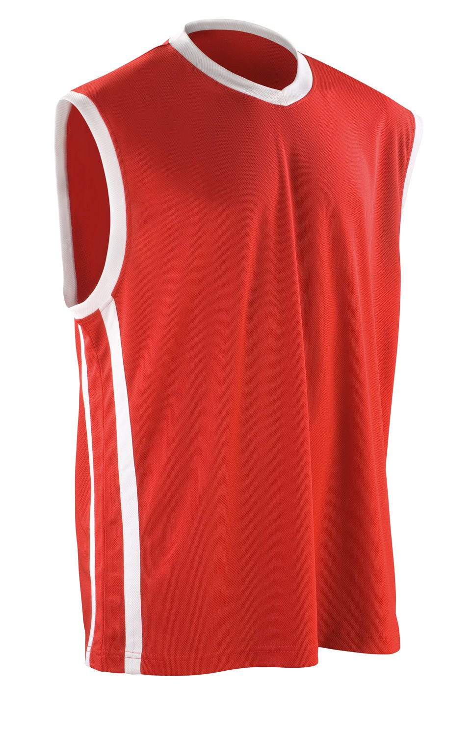 Spiro Men's Red Basketball Quick Dry Top - /White - S
