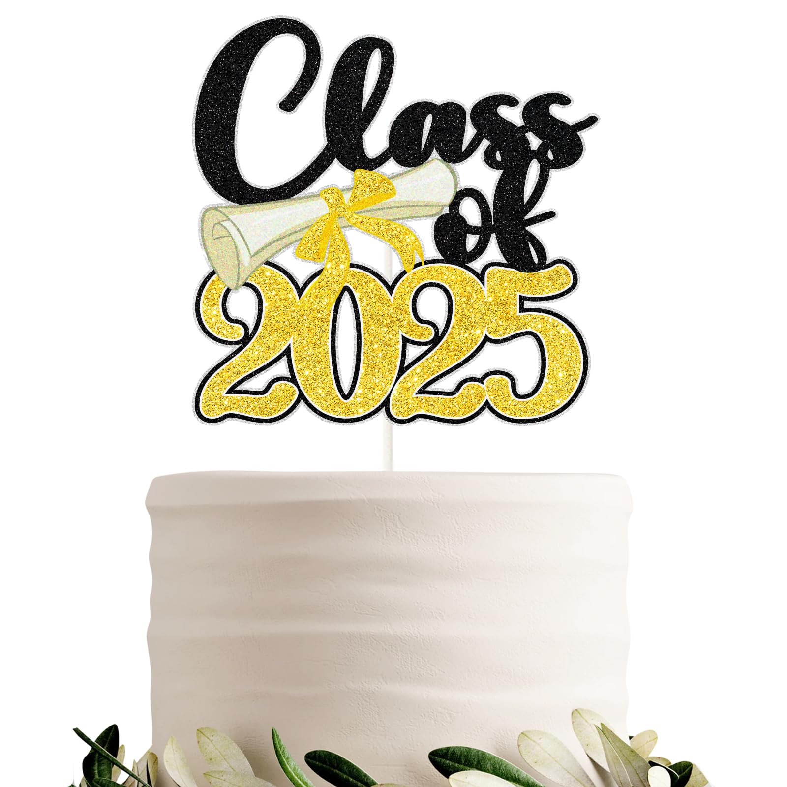 Chinco 100 Pcs 2025 Graduation Cupcake Toppers Class Of 2025 Food