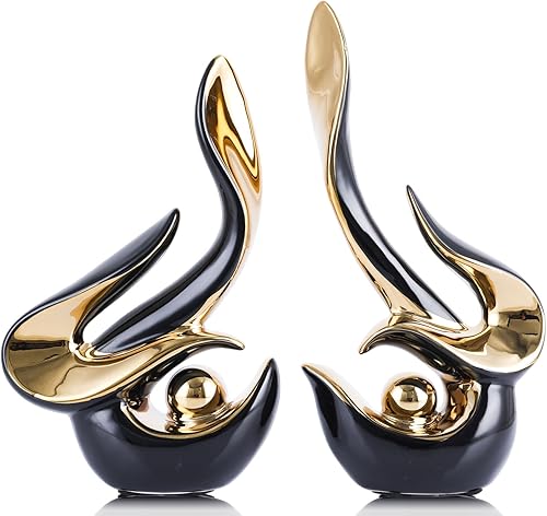 XMGZQ Arte abstracto moderno de mediados de siglo, decoración del hogar, estatuas de porcelana para sala de estar, centros de mesa auxiliares para