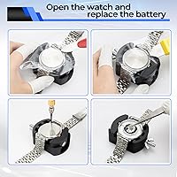 Vista 6 de Ohuhu - Kit de reparación de reloj, 192 piezas mejoradas de alta resistencia para extracción de eslabones de reloj, kit de herramientas de repuesto