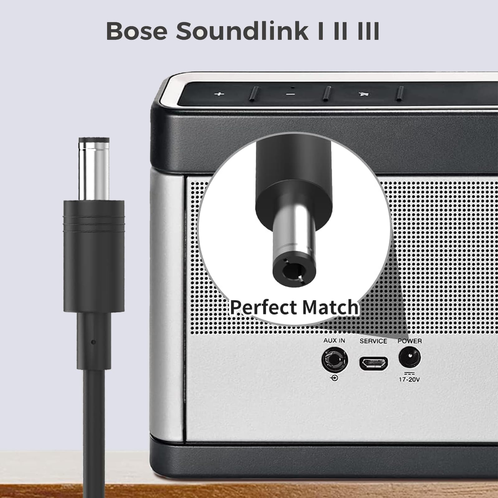 17V-20V1A is Suitable for Bose Soundlink I II III 1 2 3 Wireless Mobile Speaker 369946-1300 306386-101 404600 414255 Portable Wireless Speaker Charger and Adapter