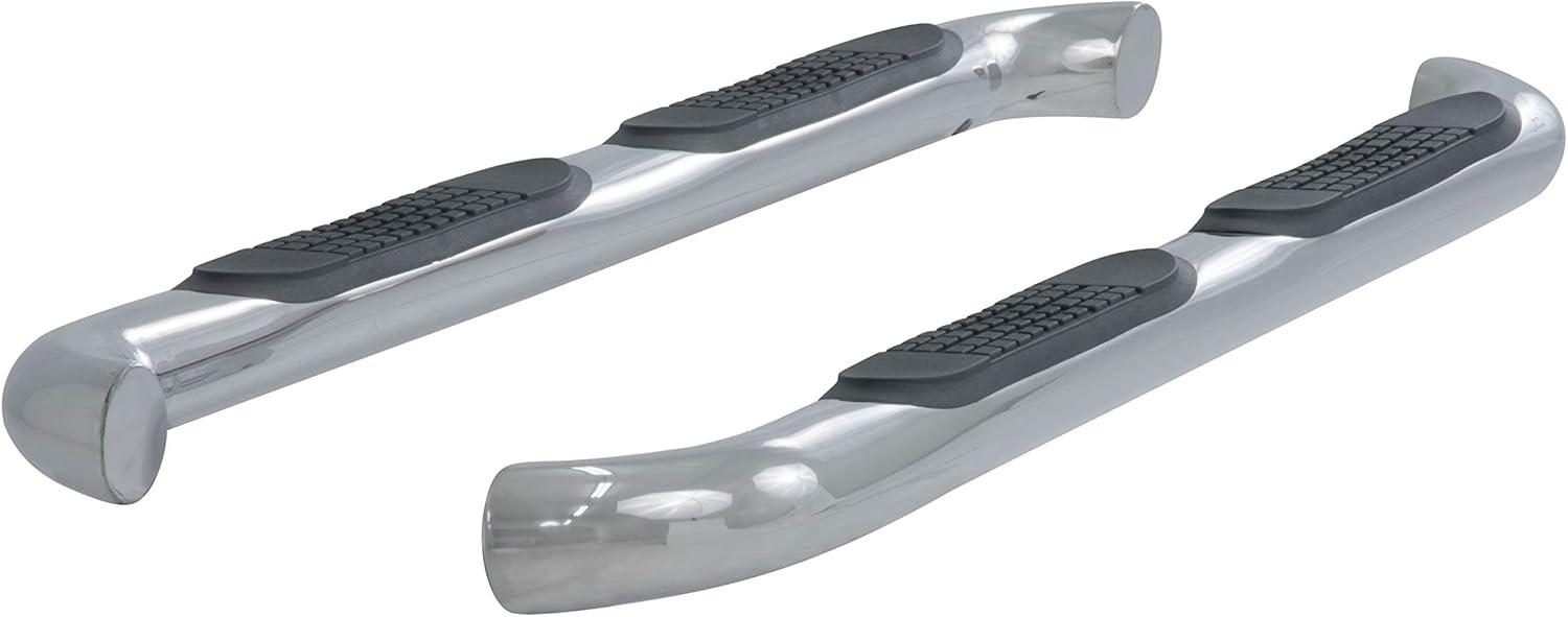 ARIES 202008-2 3-Inch Round Polished Stainless Steel Nerf Bars, No-Drill, Fits Select Toyota Tacoma