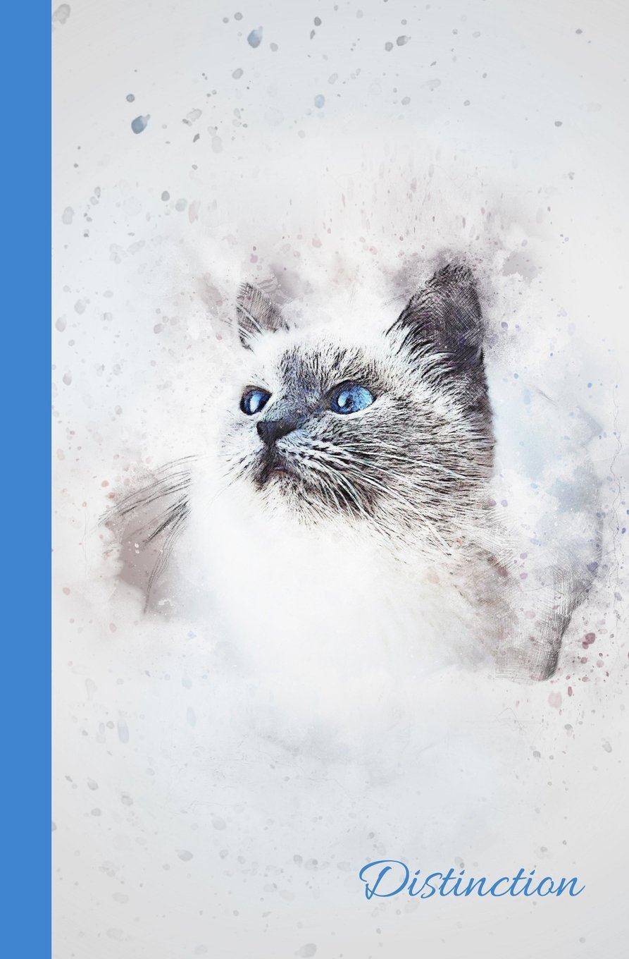 Distinction: Siamese Cat Journal/Notebook 5.25"x8": Volume 5 (Watercolor Journal Series)