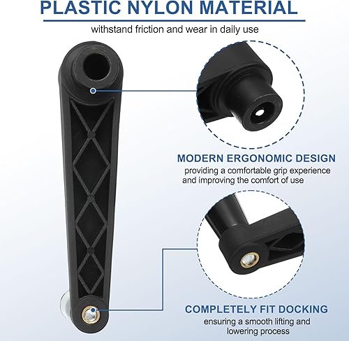 Miniatura 12 de uxcell 2 piezas de mango giratorio de 0.394 x 4.134 in (diámetro x L), mango de manivela de torno universal de repuesto para máquina de molienda