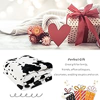 Vista 169 de Fleece Blanket King Size - Oversized Soft Plush Cow Print Throw, Full Size Blankets for Bed & Couch - Lightweight Cute Country Home Decor
