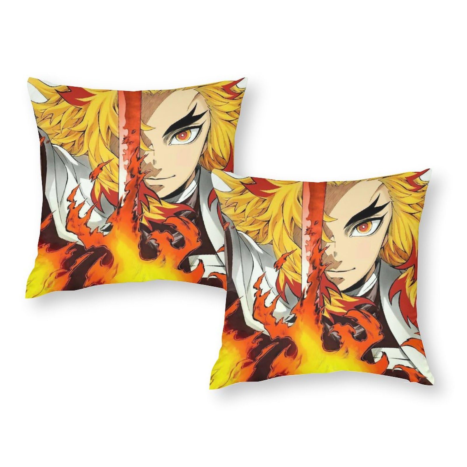 Amazon｜あいのにじょ 鬼滅の刃 煉獄杏寿郎 抱き枕カバー クッション
