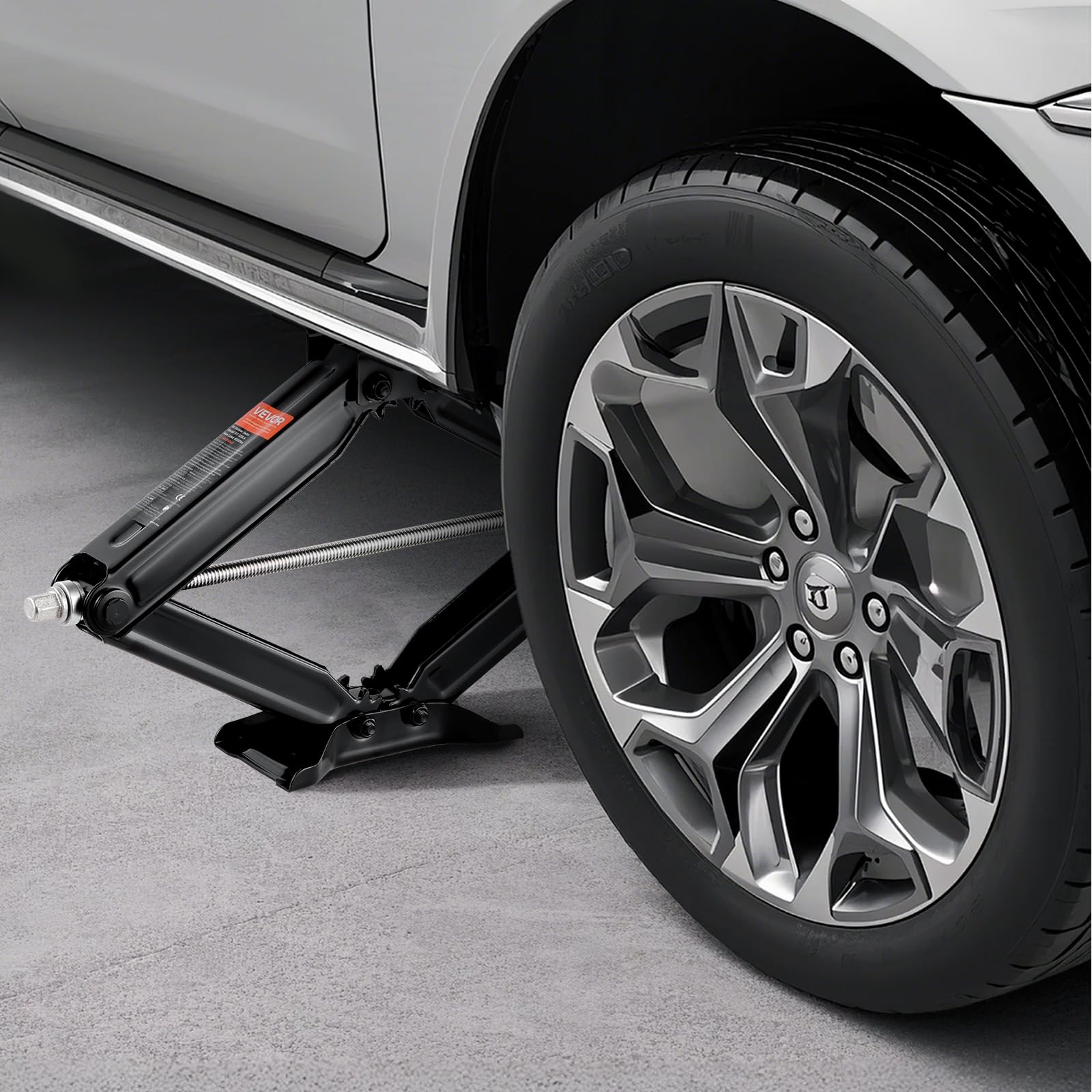 VEVOR Gatos de Tijera de 2277 kg para Autocaravanas, 2 uds, con Manivela, Nivel de Burbuja y Enchufe, no Se Doblan ni Deforman Fácilmente, 665 x 182 x 103 mm, Rango de Elevación de 10 a 60 cm