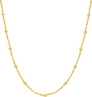 Fashion Frill Gold Plated Brass Chain for Women Neck Chain & Girls Classic & Stylish Light Weighted Price In India