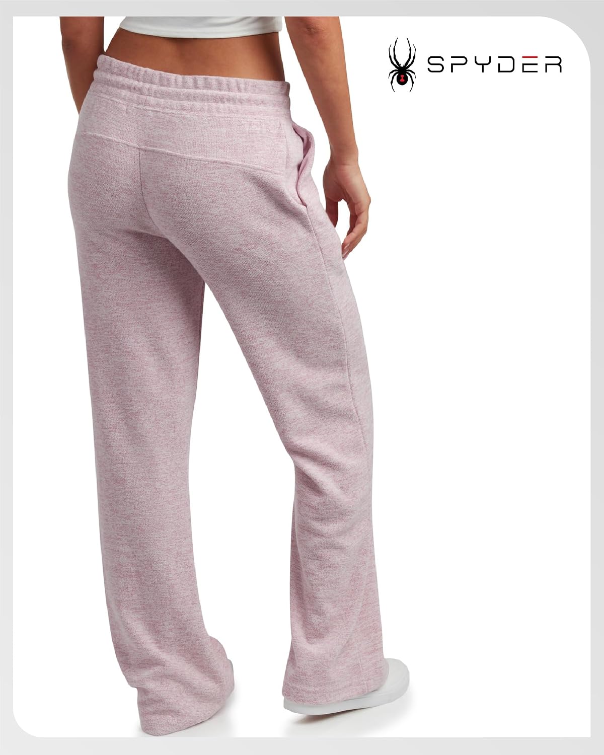 Spyder Womens Sweatpants - Soft Terry Fleece Sweatpants Women Wide Leg Pants Woman Gym Casual Activewear with Pockets