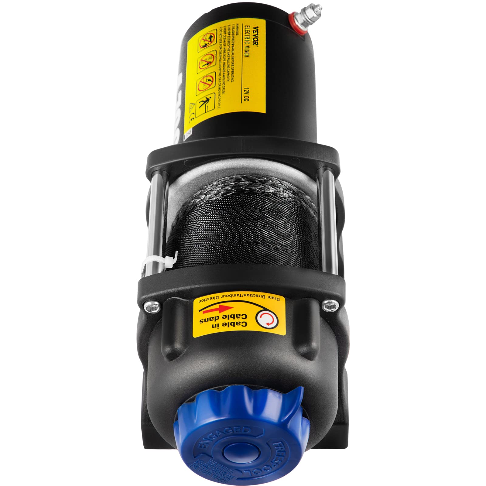 VEVOR Verricello Elettrico con Telecomando 2 KW 12 V Corda Sintetica, Paranco Elettrico 4500 LBS, Argano Elettrico Grado Impermeabile IP67, Verricello Elettrico con un Accurato Kit di Accessori
