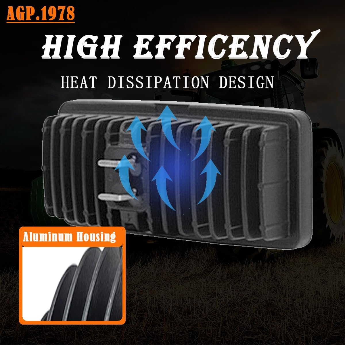 20W Cab LED Headlight Tractor LED Work Light Compatible with Tractor John Deere 7000-8000 RE306510, R161288, RE37450, RE340681, 5000K (Pack 1-20W)