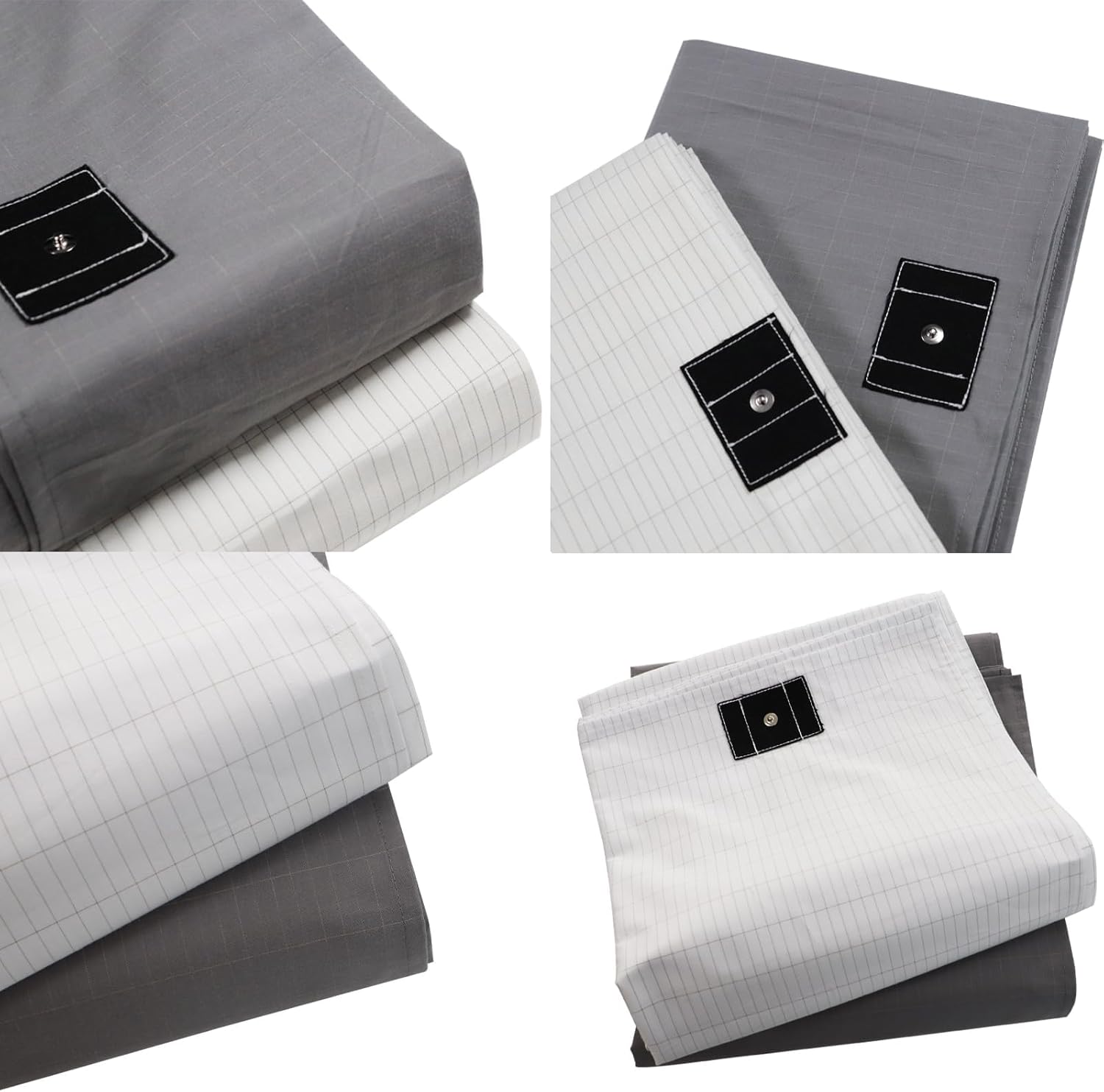 Grounding Sheets for Bed, Grounding Flat Sheet with Silver Fiber & Cotton for Better Sleep (Gray, King 76x80 inch)