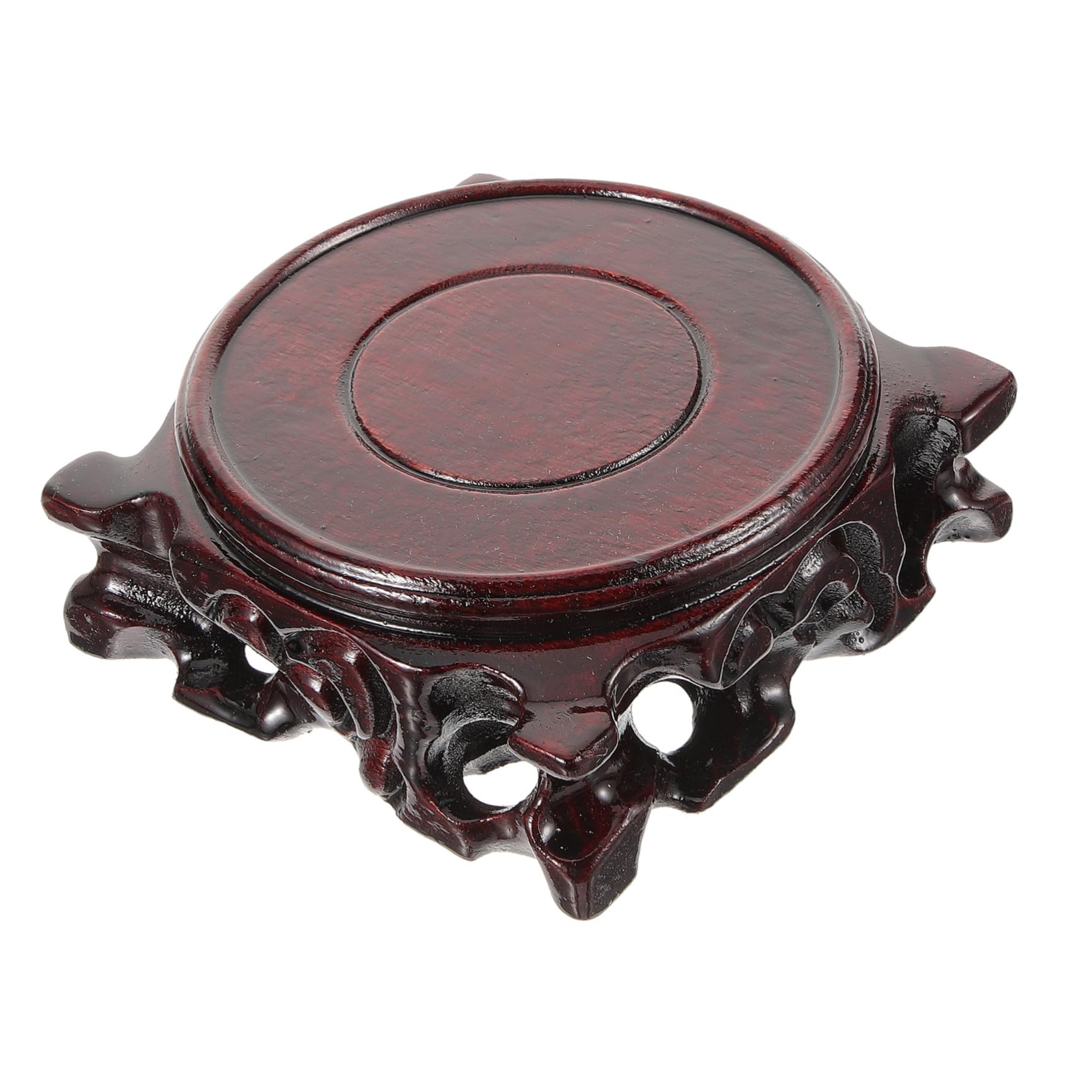 BESPORTBLE 3 Piezas Base de Madera Maciza Pedestal Madera peanas de Madera Base de Madera para exhibición Base para jarrón Soportes para Plantas Largo Pedestal de Buda Soporte para Tetera