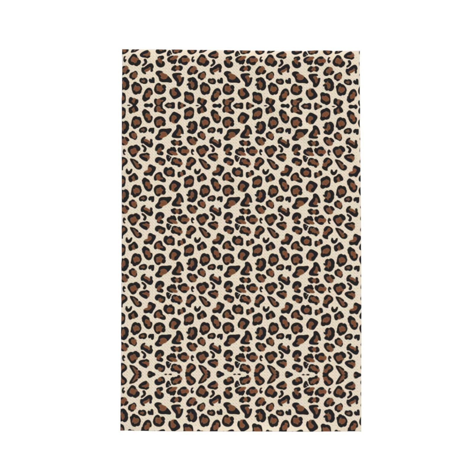 aabkjgfr Leopard Print Print Waffle Kitchen Towels,Absorbent Dishcloths,Household Tableware Wipes,Multi-Functional Tea Towels