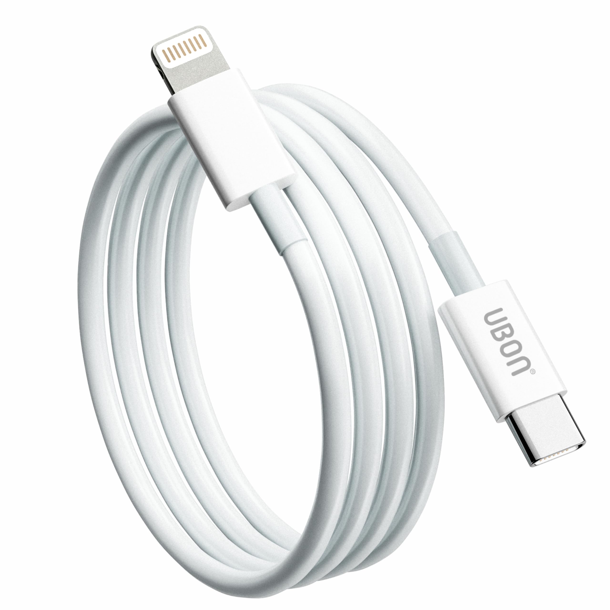UBON OG Series WR72 Type C to iPhn Cable 1mtr Fast Charging Premium Cable | 5000+ Bend Test for Smartphones,Tablets,Laptops | 480Mbps Data Sync (White)-image-15