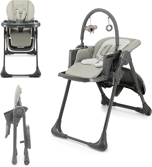Kinderkraft Kinderkraft TUMMIE Chaise Haute 2-en-1 Inclinable avec Roulettes