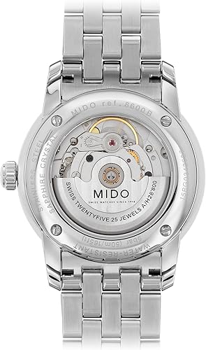Miniatura 4 de Mido MIDO-M86004181 Baroncelli - Reloj analógico suizo automático plateado para hombre