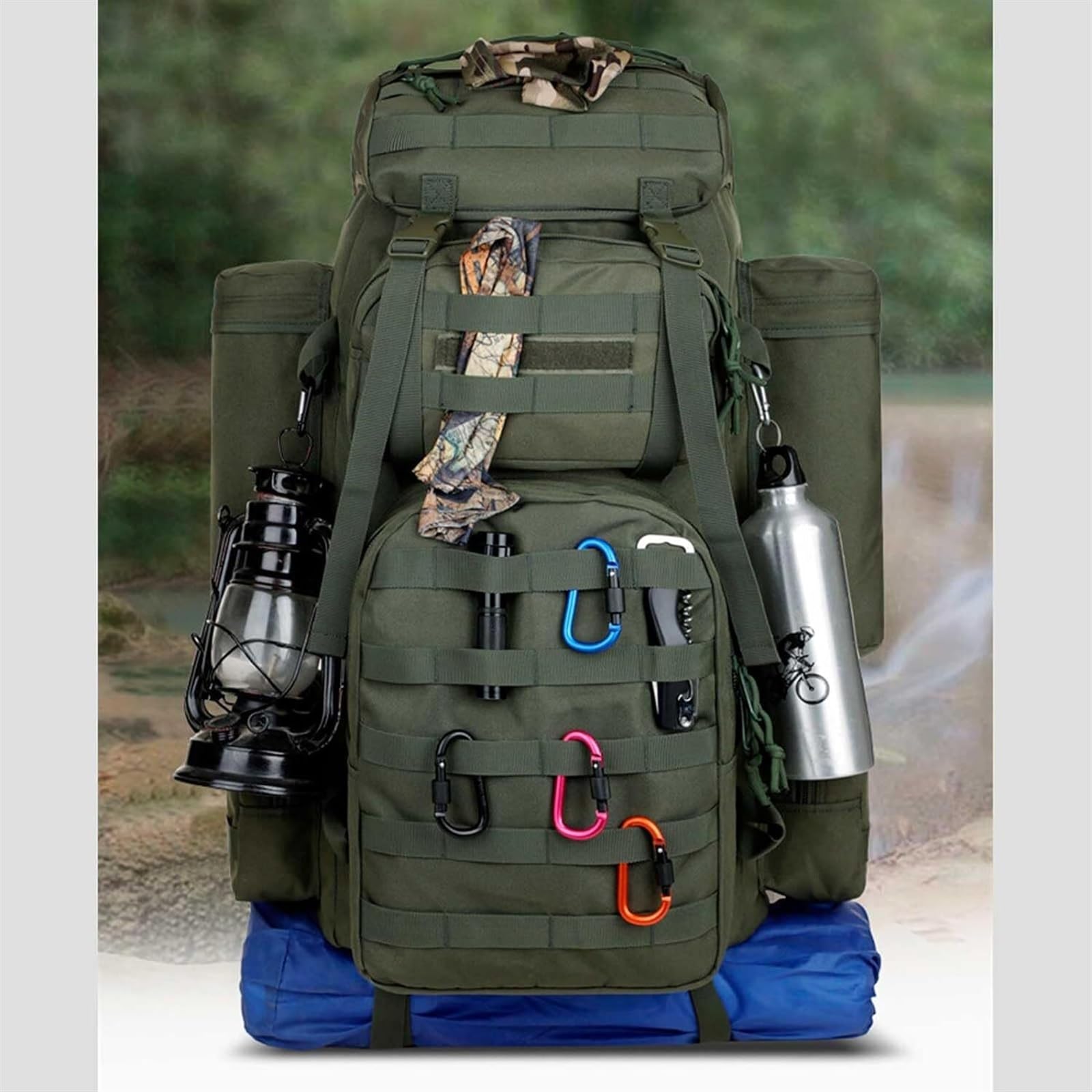 Mochila Viaje Mochila Montaña Mochila De Senderismo Para Acampar, Resistente Al Agua, Transpirable, Ligera, De Gran Capacidad, 70L Mochila Trekking(C)