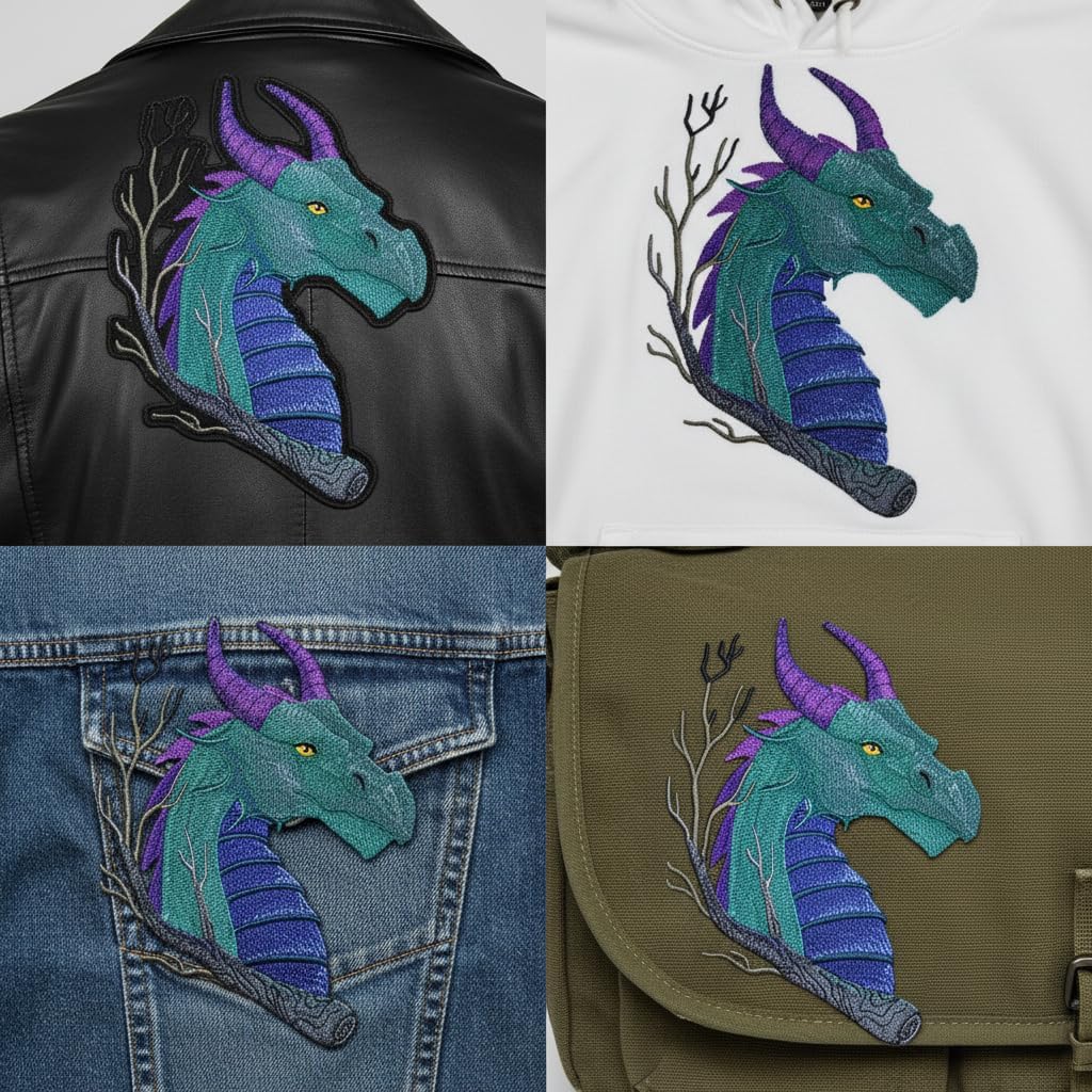Custom Legendary Mythical Unique Dragon [Dragon Power] Embroidery Iron On/Sew Patch [7.8" * 5.73"][Made in USA]