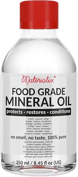 Aceite mineral de grado alimenticio Materialix (250ml) - 1