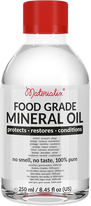 Aceite mineral de grado alimenticio Materialix (250ml)