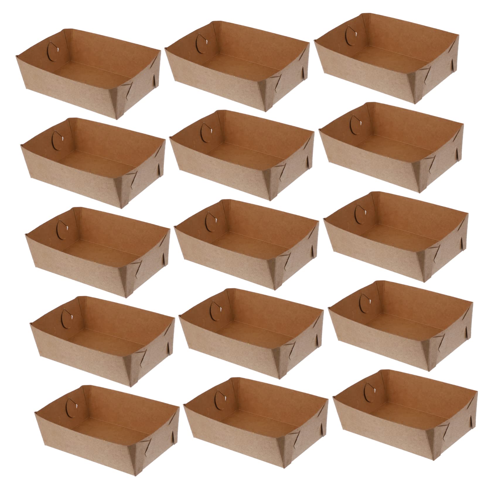 MUCKLILY 50 Pcs Folding Food Packing Cases Sushi Snack Boxes Paper Food Storage for Picnic