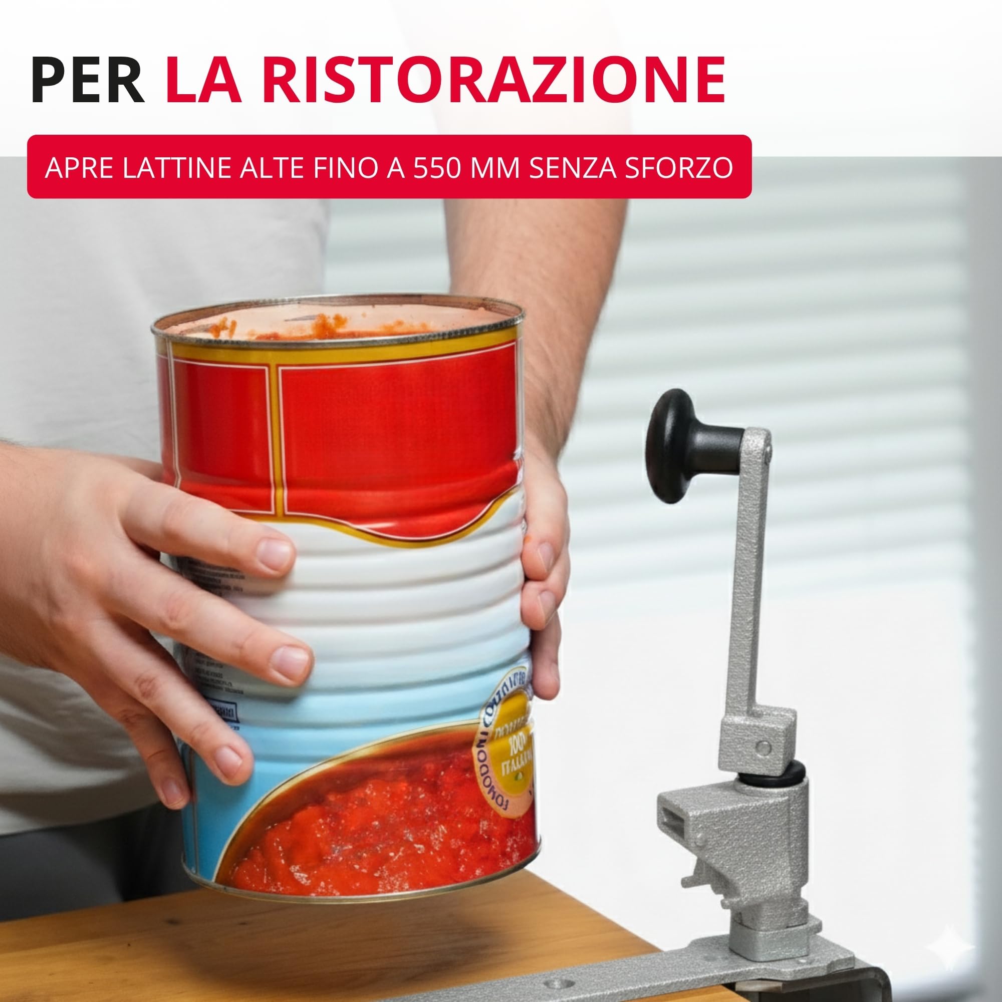 Westmark Sieger Clou 30 Apriscatole da montare al tavolo 84 cm Acciaio inox