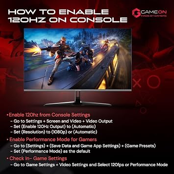 GAMEON Dominator Series 27” Fast IPS Gaming Monitor – QHD 2560x1440, 240Hz Overclocked, 0.5ms MPRT, HDR400, FreeSync & G-Sync Compatible, HDMI 2.1 & DP 1.4, Console Compatible, GOAD27QHD240IPS - White