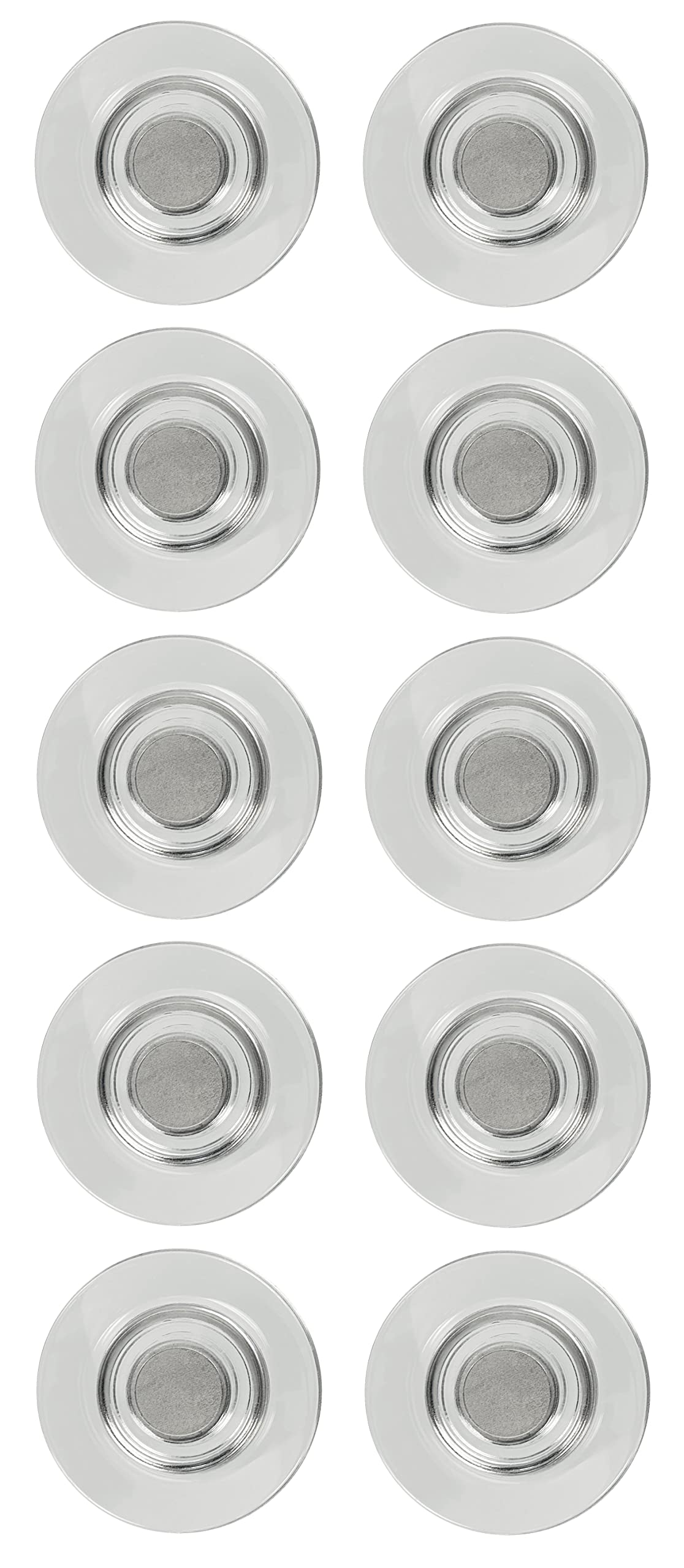 Nobo Glass Whiteboard Magnets 32mm Clear Pack of 10 (1903854)