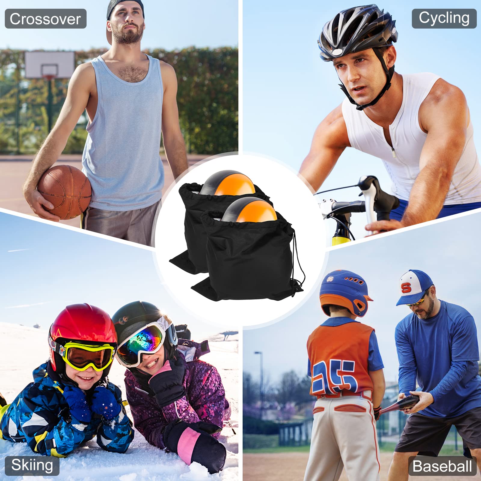 2 Bolsa Casco Moto, Bolsas para Casco, Funda para Casco, Bolsa Portátil para Casco de Motocicleta, Bolsas de Gimnasio para Montar, Ciclismo, Motociclismo, Entrenamiento