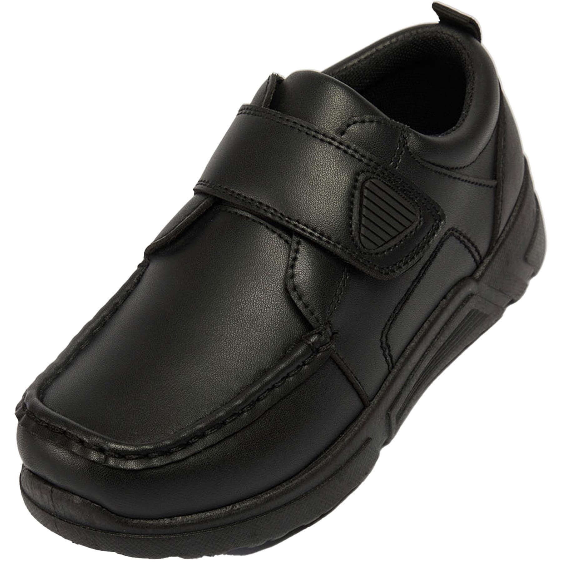 A2Z 4 Kids Zapatos escolares para niños, de una sola correa, con cierre táctil, zapatos cómodos para niños, vestido formal inteligente, para boda, fiesta, regreso a clases, antideslizantes,