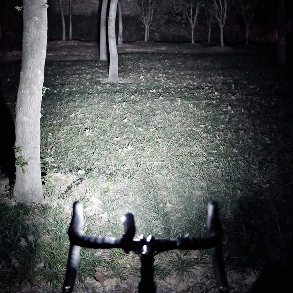 JSY Lampka rowerowa nocna jazda odblaskowa latarka ładowanie USB reflektor odporny na deszcz rower górski sprzęt do jazdy rowerem akcesoria oświetlenie rowerowe