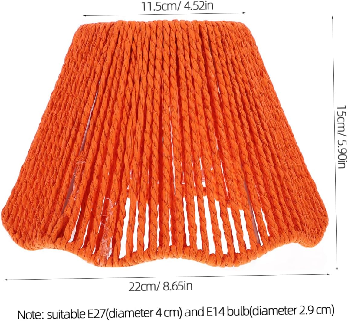 Gadpiparty Woven Rope Lampshade Retro Table Lamp Shade Suitable for Indoor Outdoor Decor Creates Cozy Ambiance Compatible Bulbs Stylish Lighting