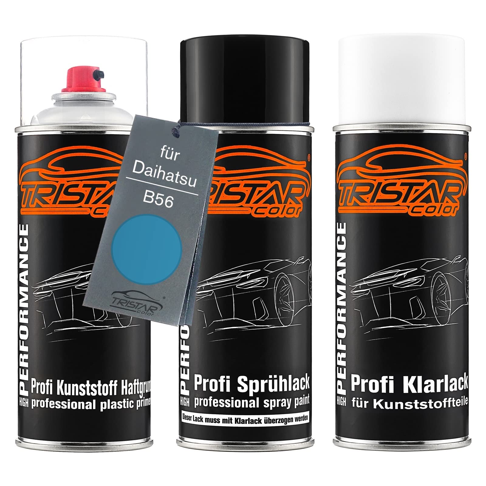 TRISTARcolor Zestaw w sprayu do plastiku do Daihatsu B56 Light Blue Perl M.