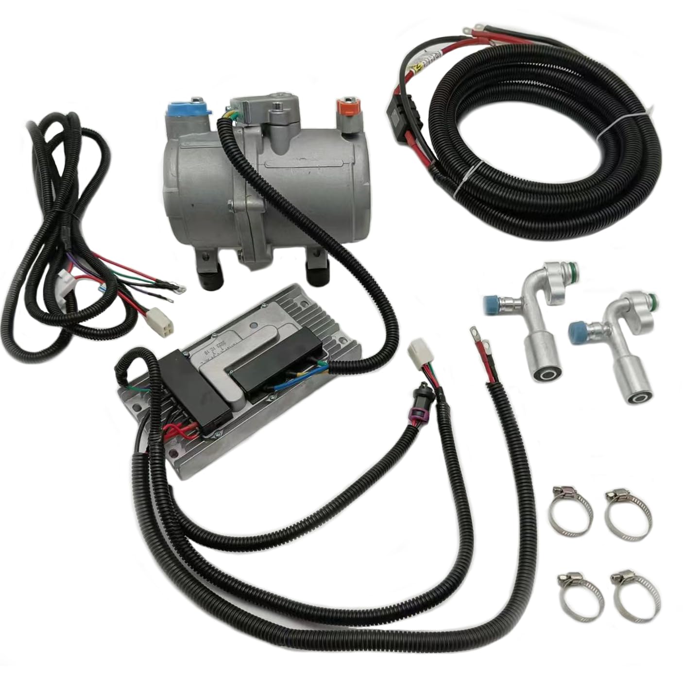 Truck AC Unit 12V DC Electric AC Compressor Kit - Universal Automotive ...