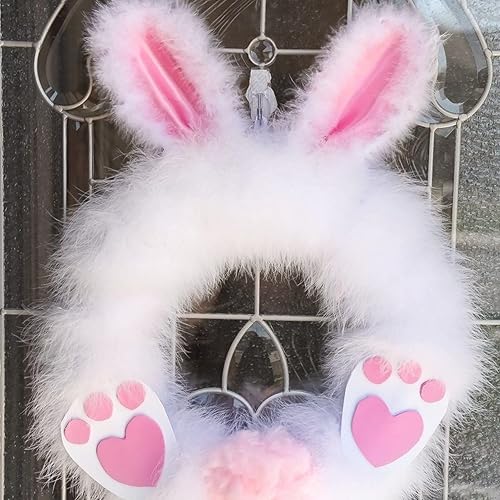 Miniatura 4 de KRE - Formas de corona de metal con forma de conejo de jardín floral 17375 x 95 pulgadas marcos para hacer manualidades de decoración suministros de