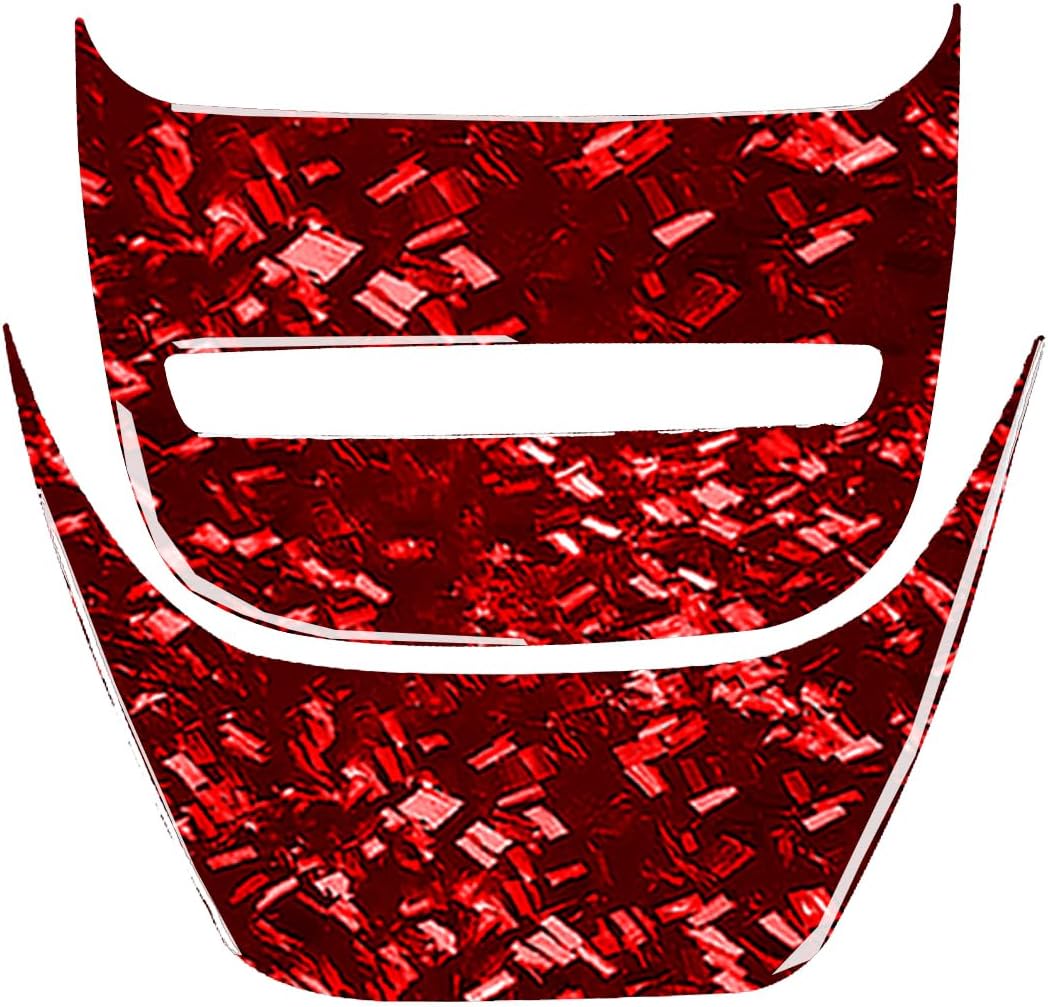 Red Forged Carbon Fiber Car Front Row Bumper Side Panel Soft Pad Sticker Compatible with Ford Escape SE Titanium 2017 2018 2019/SEL 2018-2019 Auto Exterior Accessories