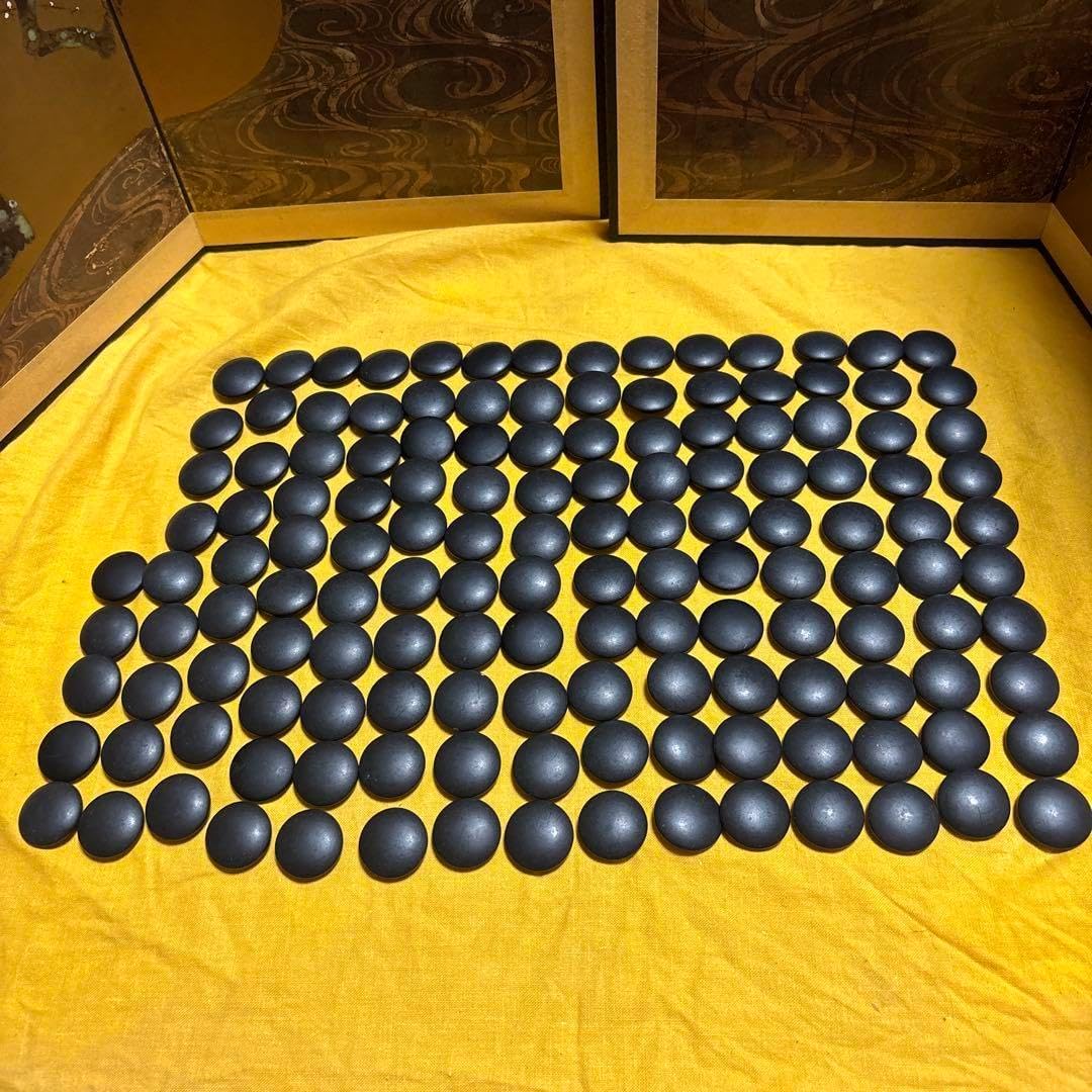 日向特製蛤碁石 雪印 37号 本那智黒 本蛤碁石 白179個