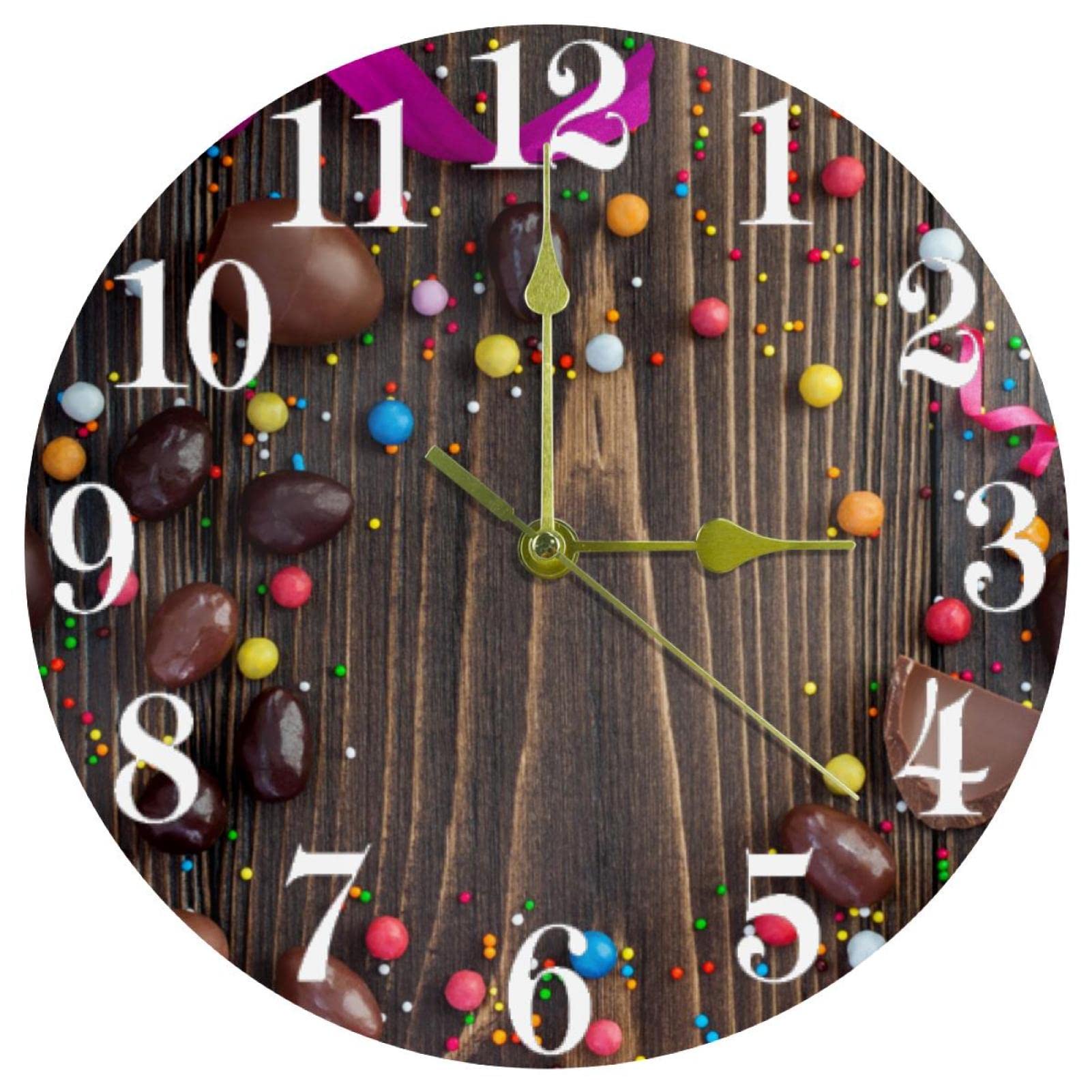 Horloge murale d'Halloween mécanique à quartz design épuré pour bureau