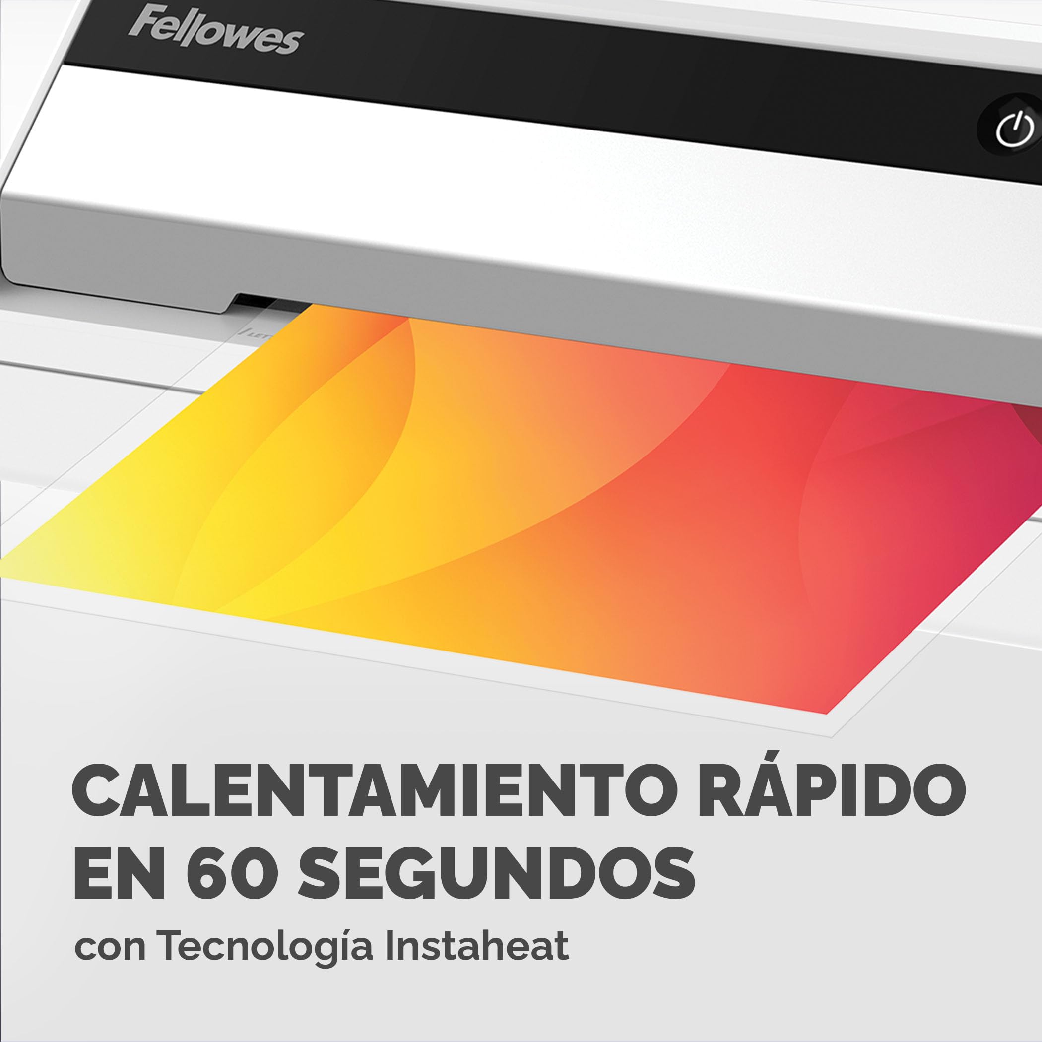 Fellowes Plastificadora Saturn A4 Pequeña Oficina – InstaHeat, lista en 60 segundos, sin atascos, apagado automático – Para fundas de 80/100/125 micras – Incluye 10 fundas – Uso en casa y oficina