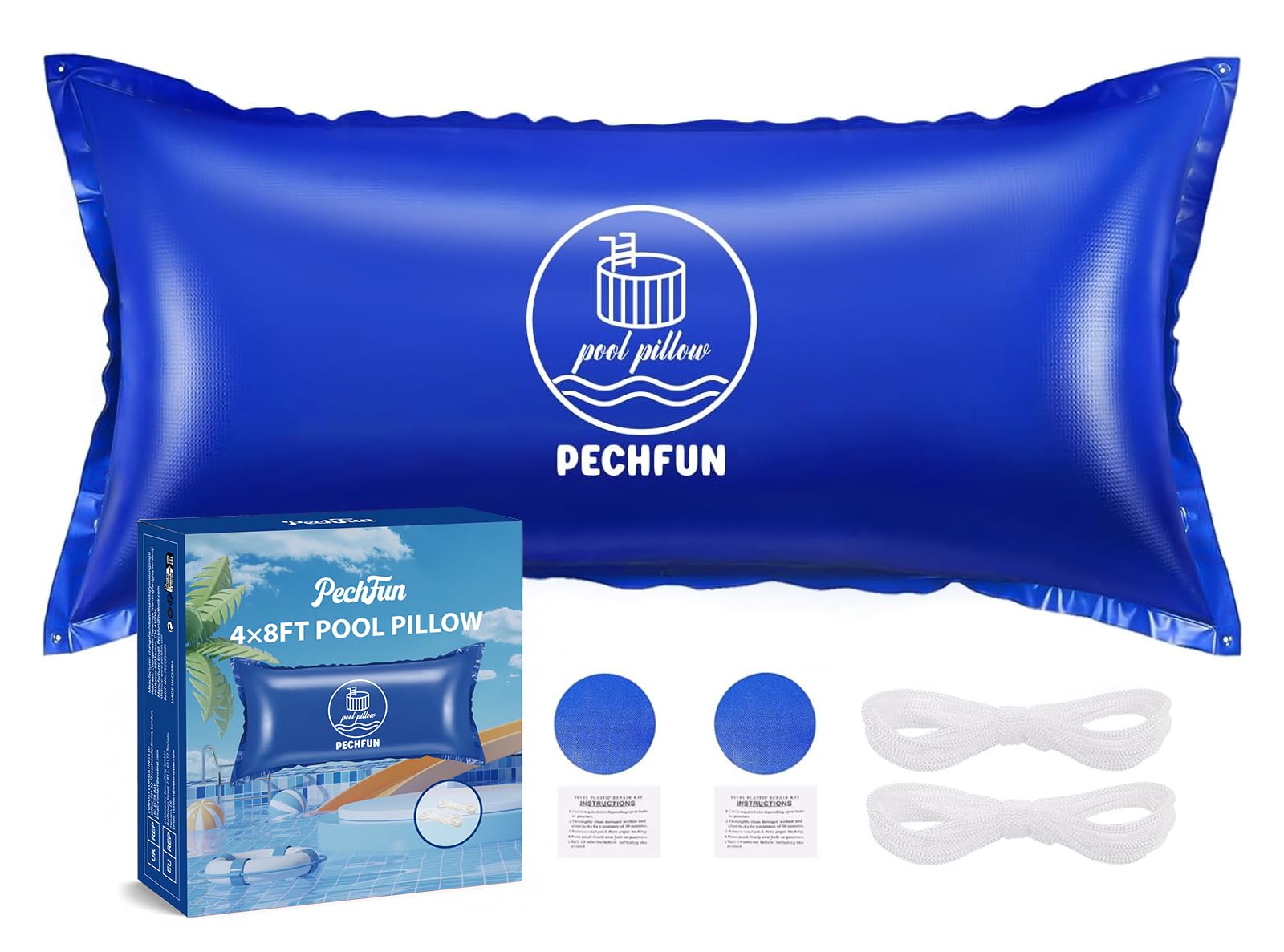 Coussin hivernage piscine hors sol avec valve de sécurité et bâche de protection